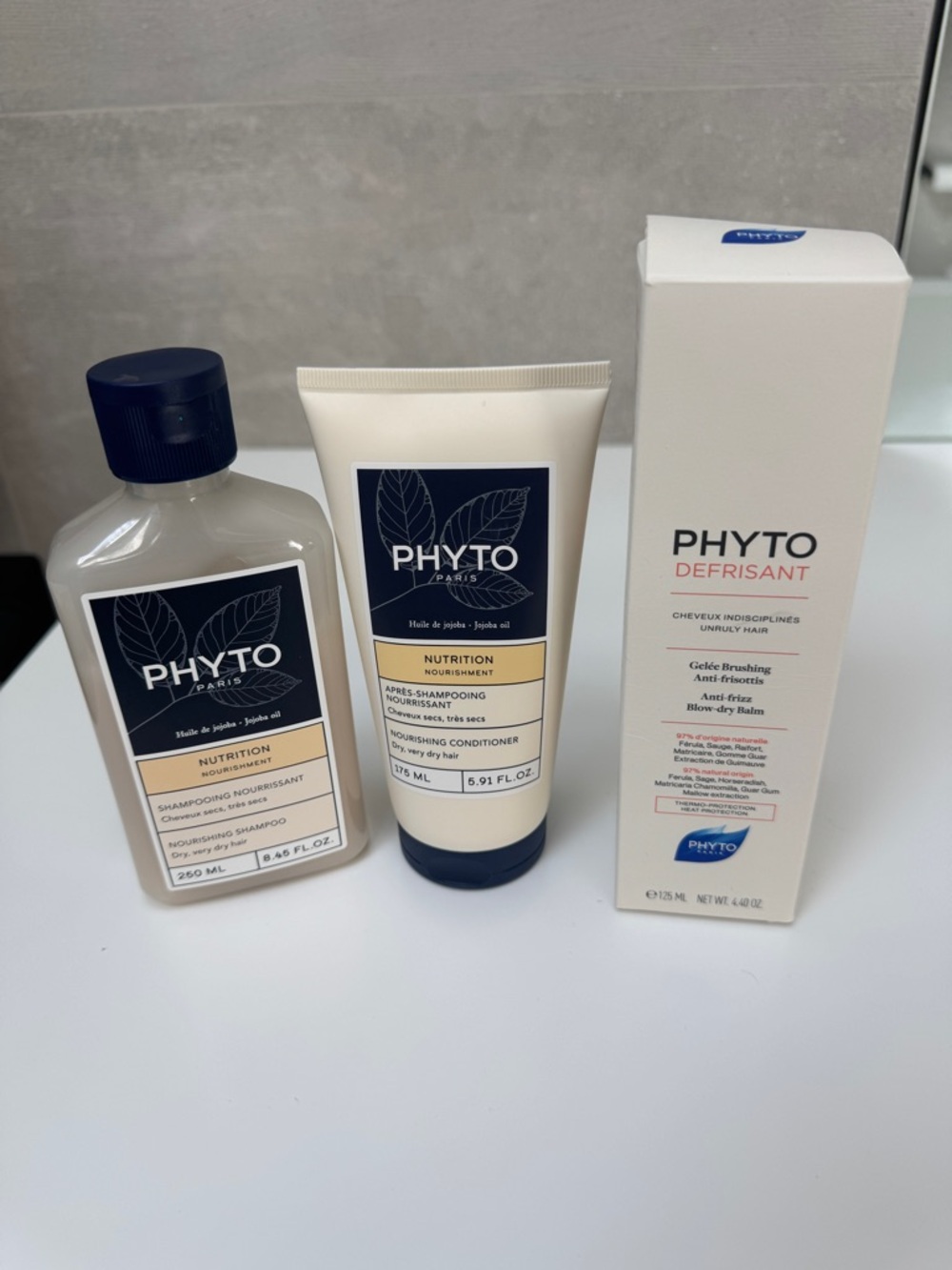 Phyto Nutrition Nourishing Shampoo & Conditioner, anti frizz balm